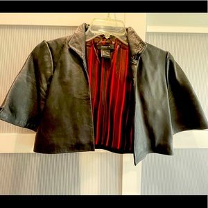 Arden B leather cropped jacket. Size S.
